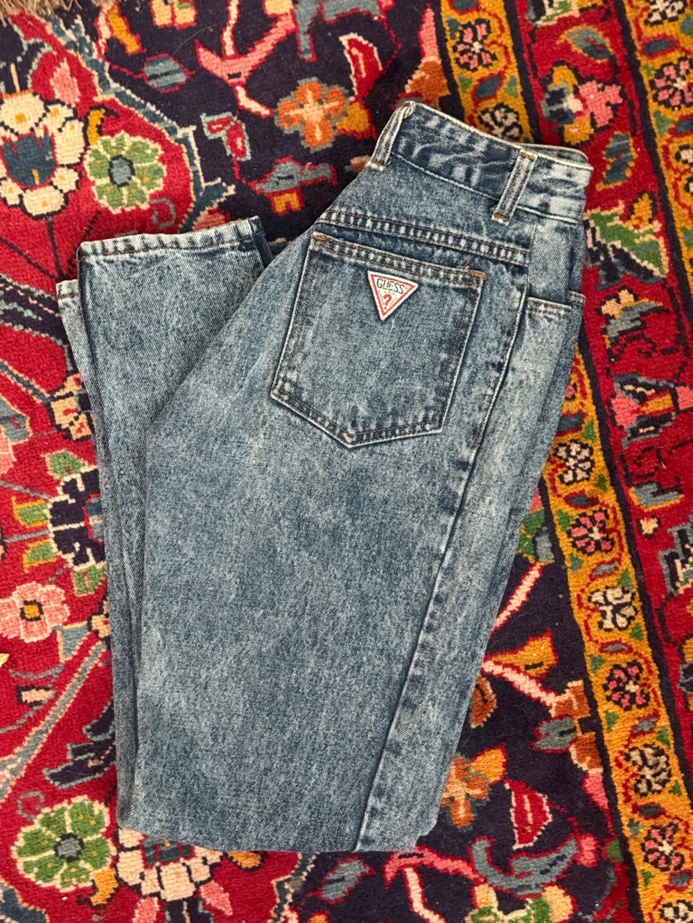 Vintage GUESS Georges Marciano Acid Wash High Rise Made USA in 80s 90s